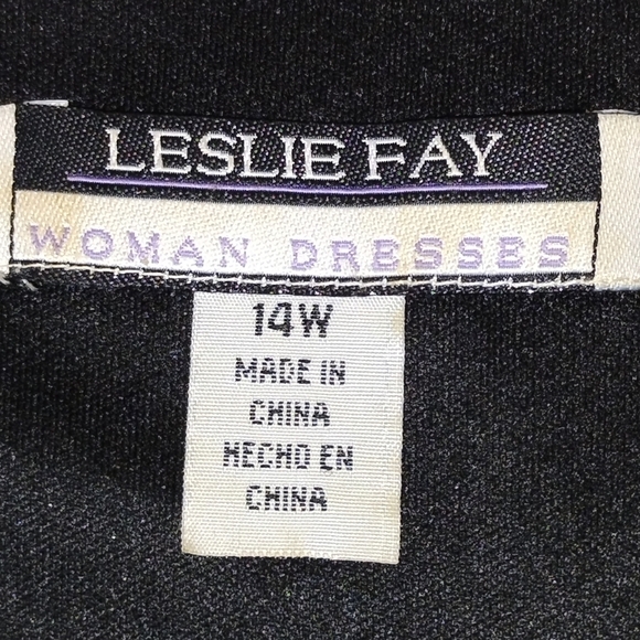 Leslie Fay tank top black/rhinestones cropped v neck pull over Size: 14 W - Picture 3 of 5